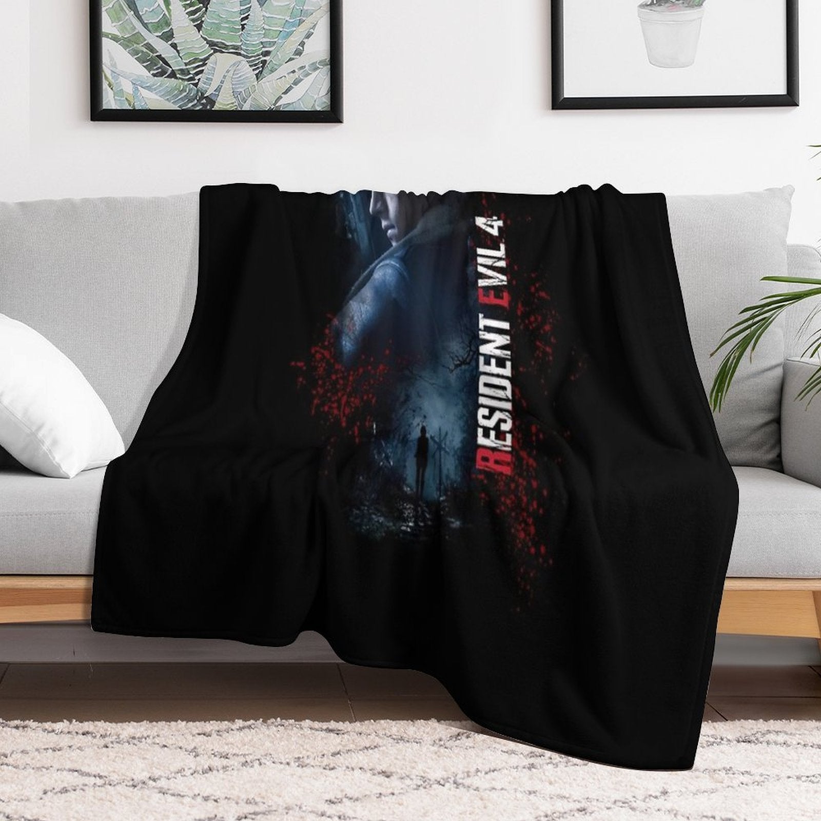 Leon Kennedy RE4make Design 2 Wrinkle-free Throw Blanket