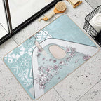 Relaxing Bath in Blue Tones  Repositionable Bath Mat