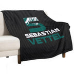 Sebastian Vettel 5 2021 Shrink-resistant Throw Blanket