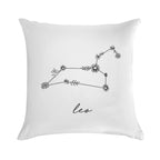 Leo Zodiac Wildflower Constellation Soft Ultra-Soft Texture Throw Pillow