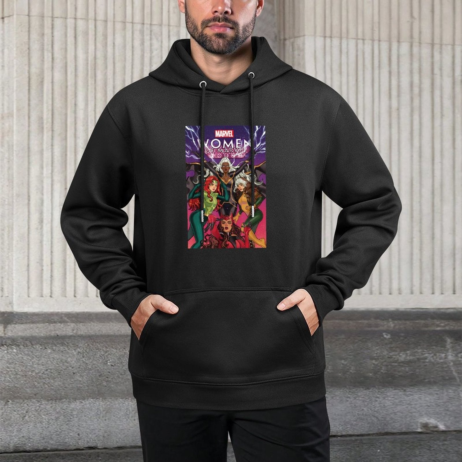 Marvel Women of Marvel Storm Rogue Jean Grey Scarlet Witch Versatile Streetwear Hoodie