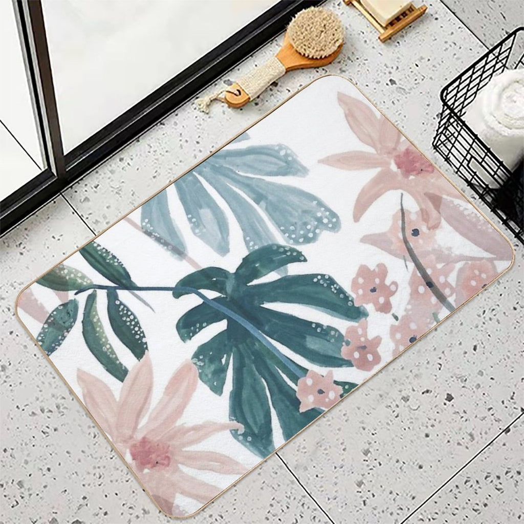 Floral Pattern  Non-Slip Bath Mat