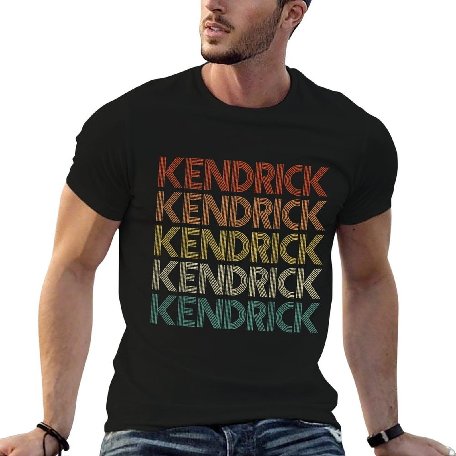 Kendrick-Tshirt Gifts Unisex-Adults Retro Black Small Crew Neck  Stretchy T-Shirt