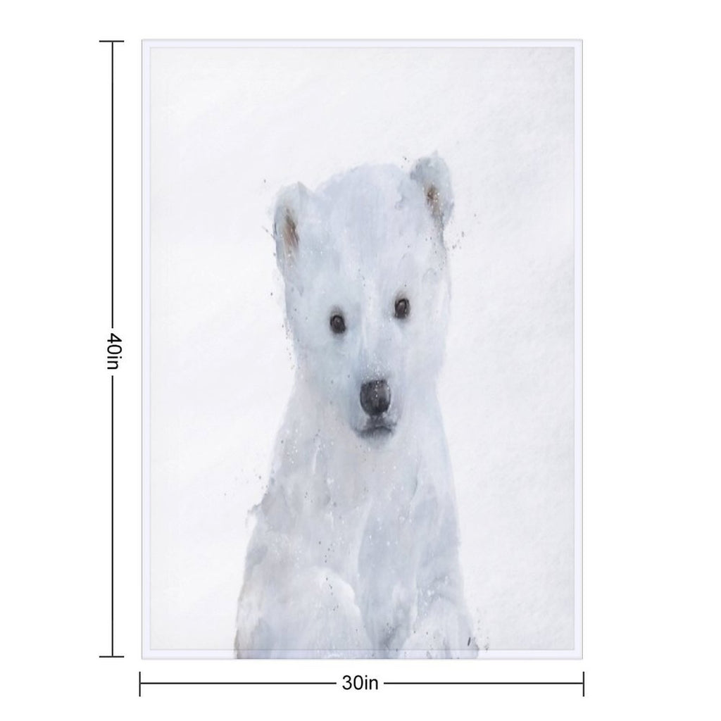 Little Polar Bear Eco-conscious Throw Blanket