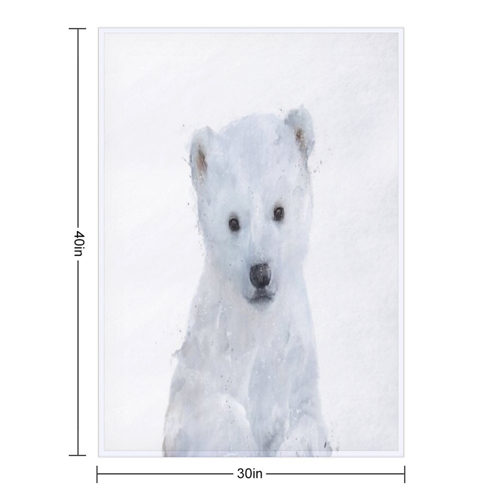 Little Polar Bear Eco-conscious Throw Blanket
