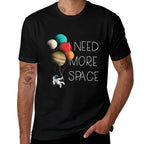 I NEED MORE SPACE Kids Astronaut Balloon Planets Meme  Easy-care T-Shirt