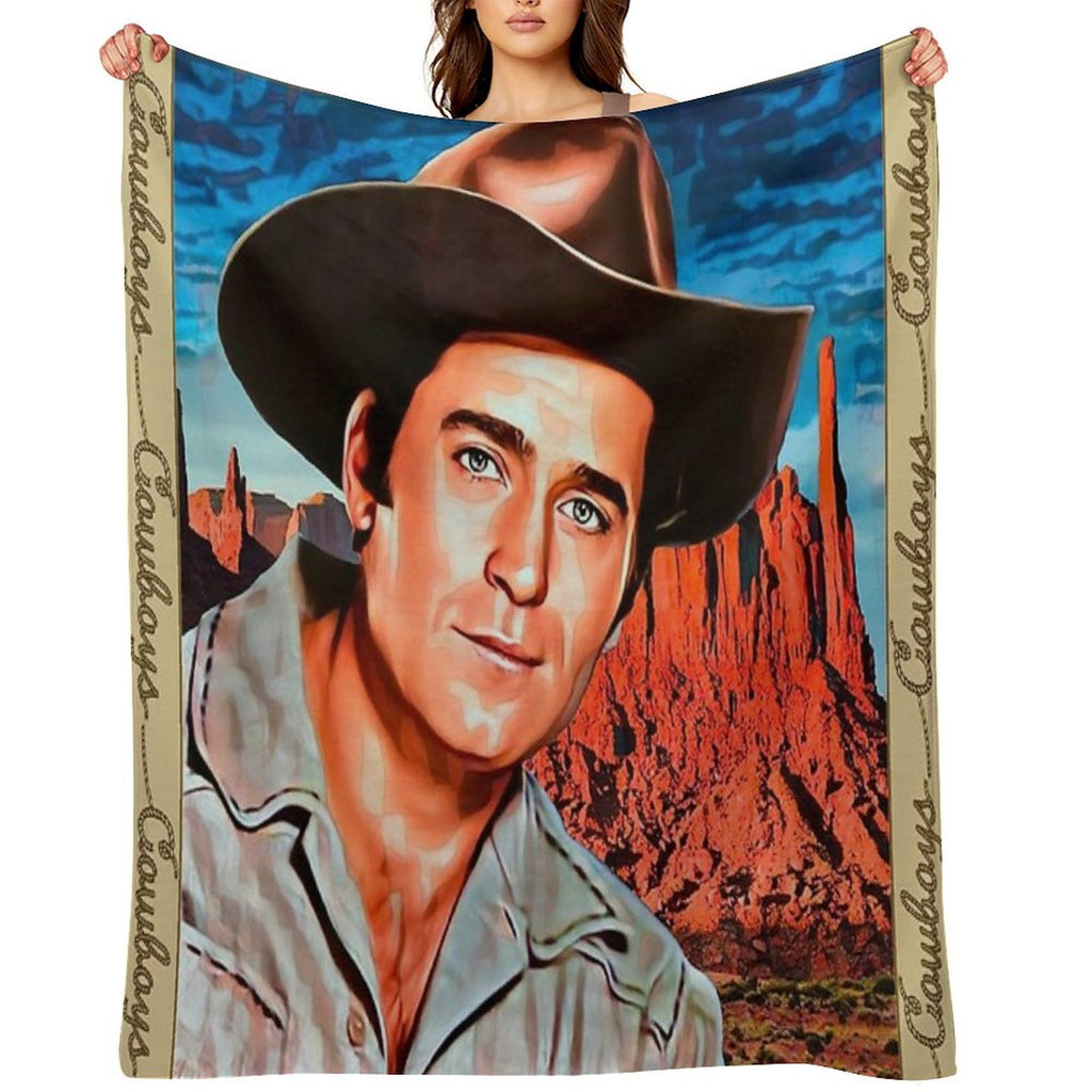 Clint Walker,Cheyenne Bodie 1960's TV Eco-conscious Throw Blanket