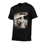 Funny Seal Selfie UFOs  Oversized Silhouette T-Shirt