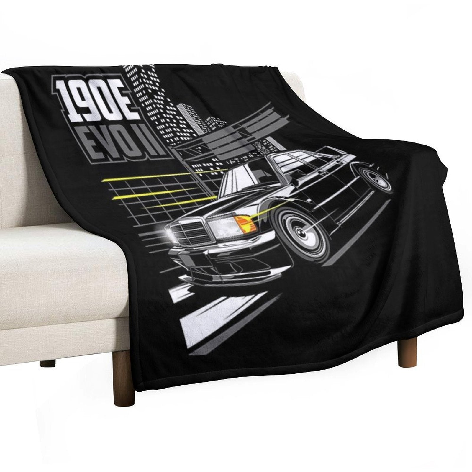 Mercedes Benz 190E AMG Evolution II Travel-friendly Throw Blanket