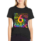 Tie Dye 6th Grade Typography Team Sixth Grade Teacher for Men Women Kids  Lightweight T-Shirt