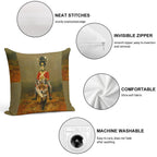 Hare And Fox Cavalry Soft Home Decor Throw Pillow