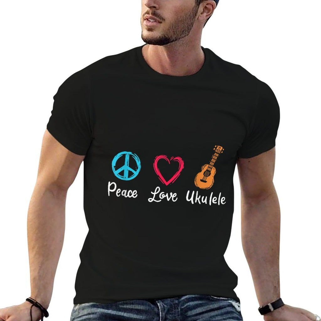 Peace Love Ukulele  Eco-friendly Material T-Shirt
