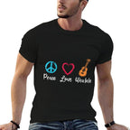 Peace Love Ukulele  Eco-friendly Material T-Shirt
