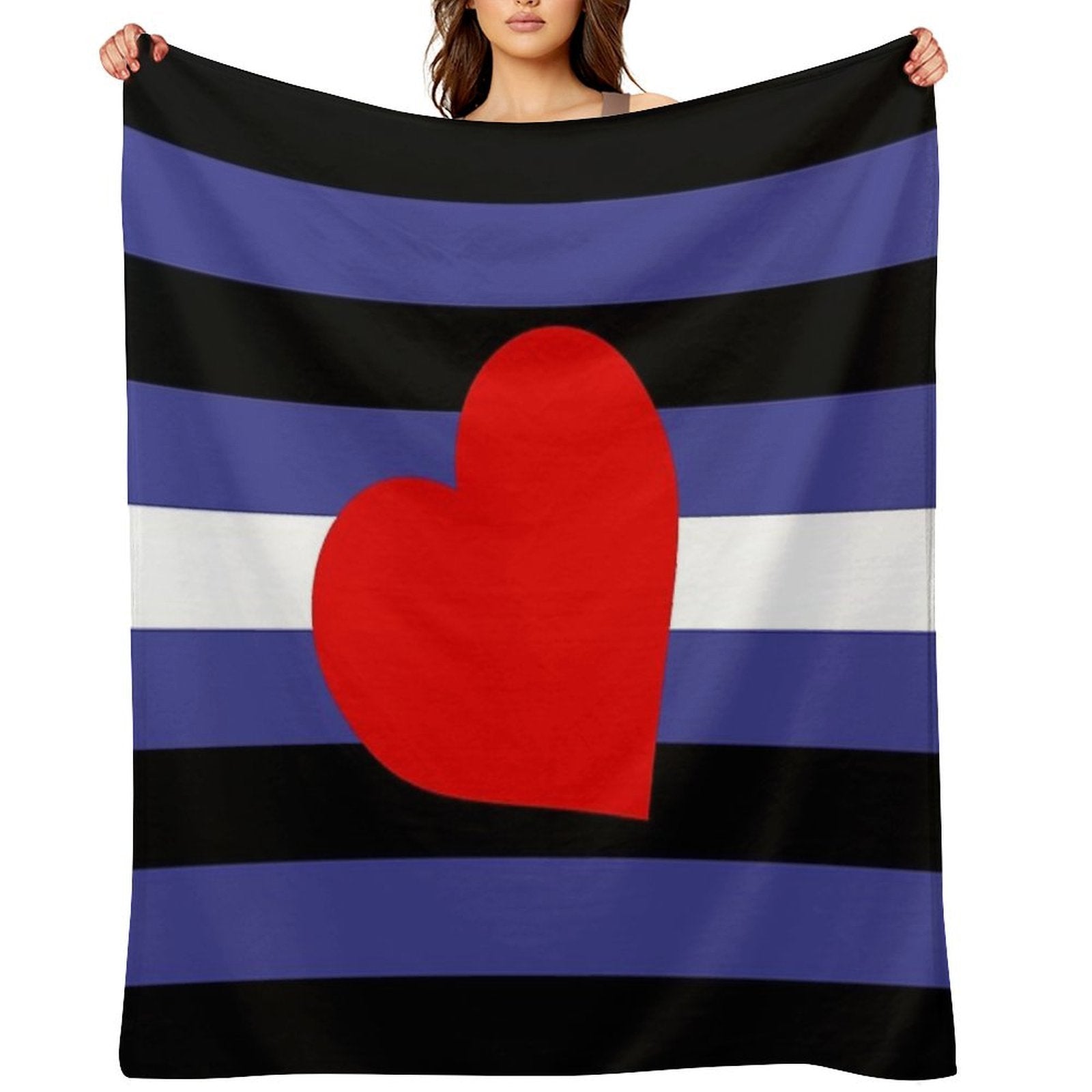 Leather Pride Flag Multi-functional Throw Blanket