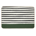 Forest Green X Stripes  Fade-Resistant Bath Mat