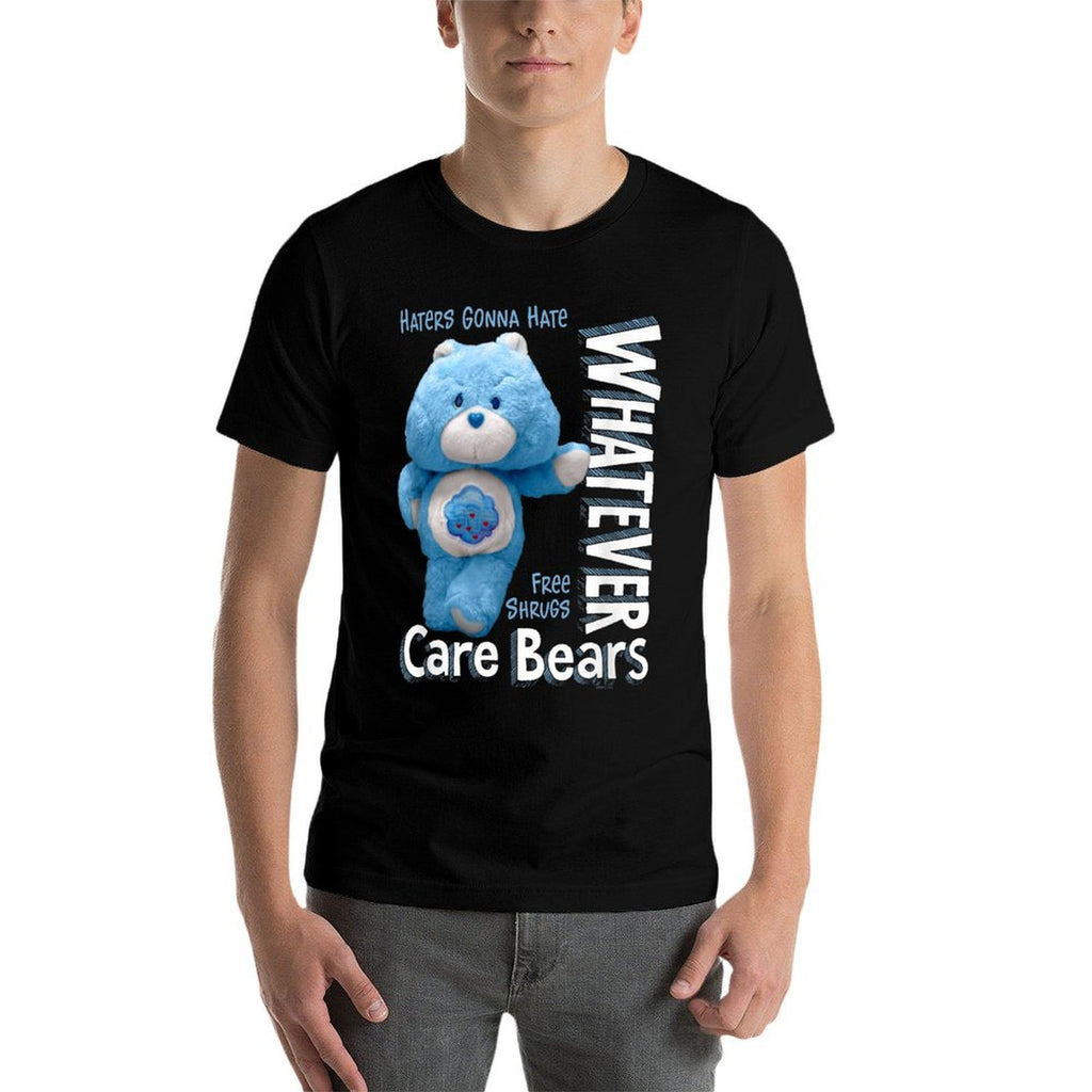 Care Bears Whatever Grumpy Bear Toy Cute Cartoon  Ribbed Collar T-Shirt
