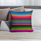 Mexican Blanket Striped Fiesta Serape Soft Skin-Friendly Throw Pillow