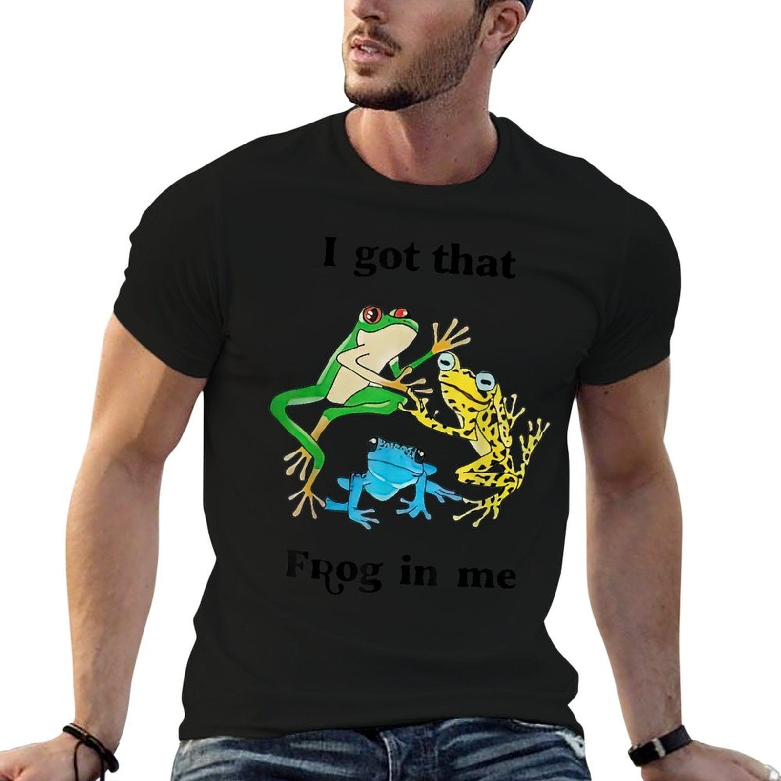 I Got That Frog In Me Funny For Men Women  Summer-ready Fabric T-Shirt