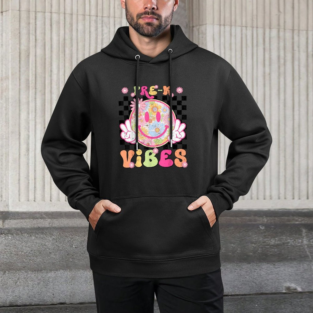 Groovy Pre-K PreK Vibes First Day Of School Teacher Girls Unisex Design Hoodie