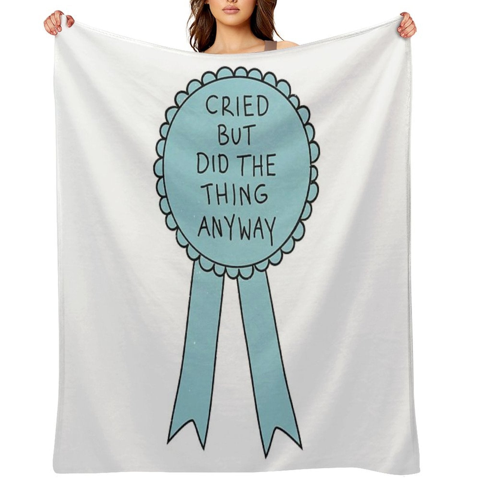 Did The Thing Anyway Travel-friendly Throw Blanket