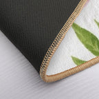 Beautiful Seamless Floral Flowers on White Background. Spring  Easy Maintenance Bath Mat