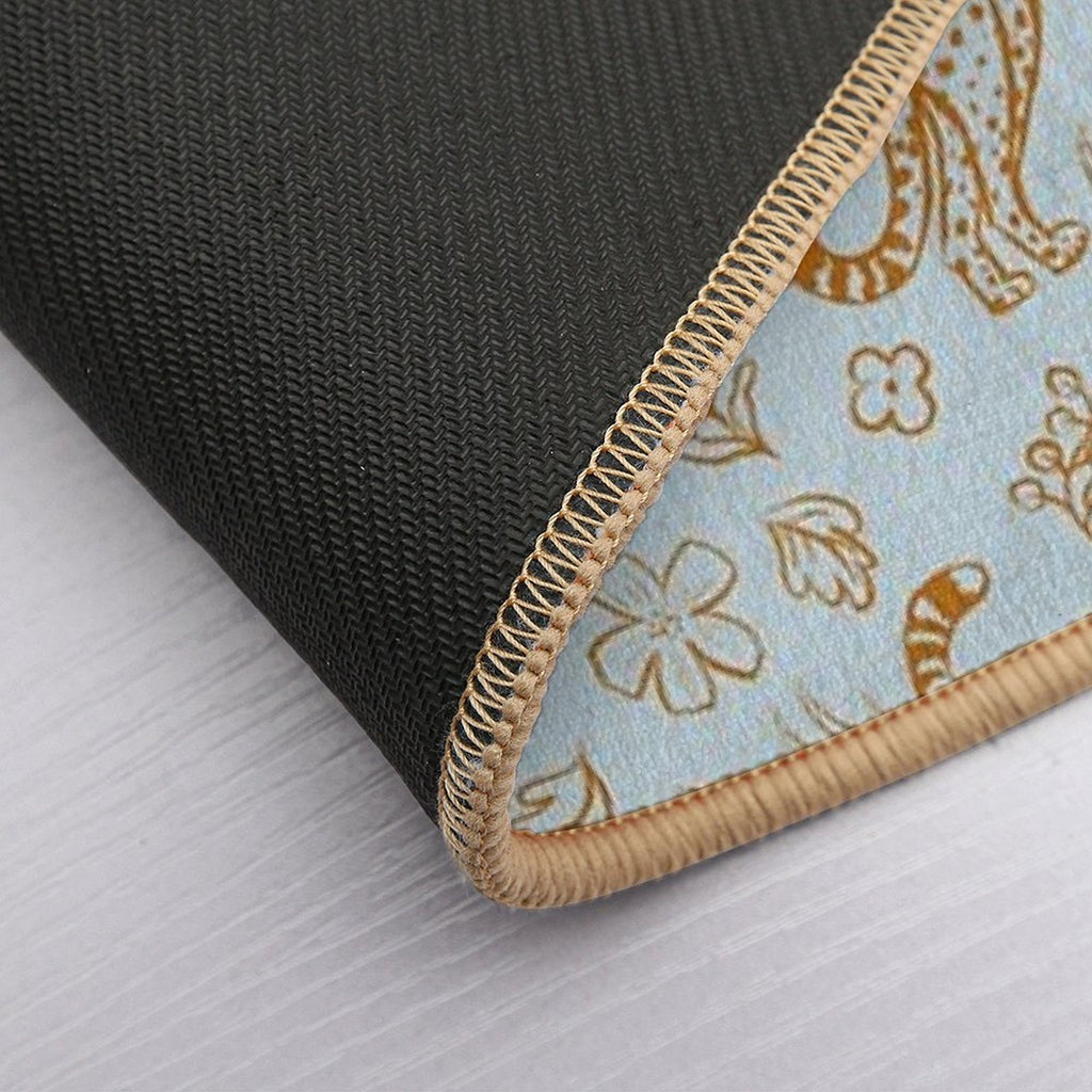 Cheetahs And Plants Boho  Easy Maintenance Bath Mat