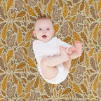 Oak & Squirrels  Animal Autumn Nature Pattern Wrinkle-free Throw Blanket