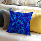 Cobalt Facets Soft Washable Throw Pillow