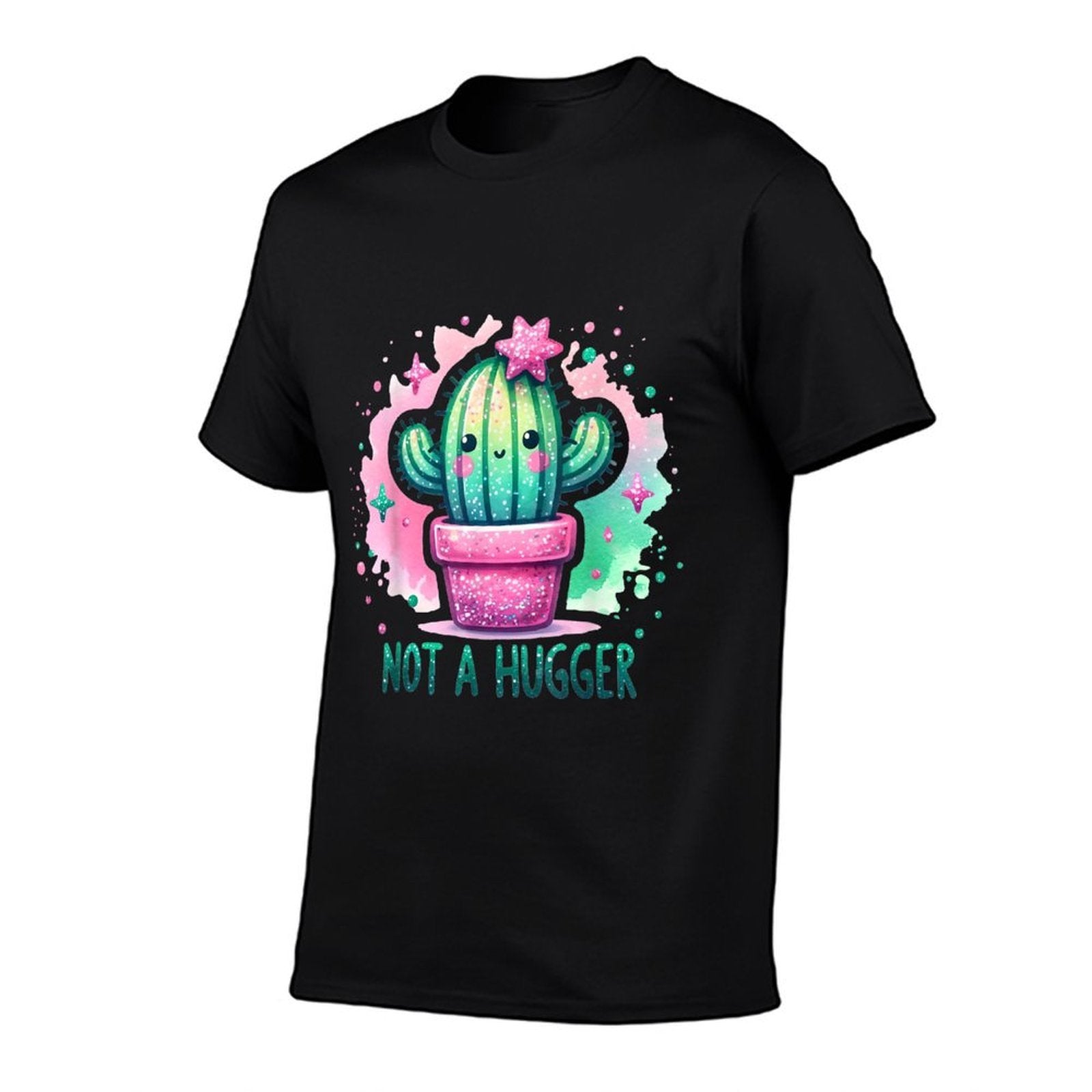 Not A Hugger Funny Vintage Cactus Cute Girl Women Sarcastic  Versatile T-Shirt