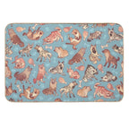Hyenas in Cerulean  Eco-Friendly Bath Mat
