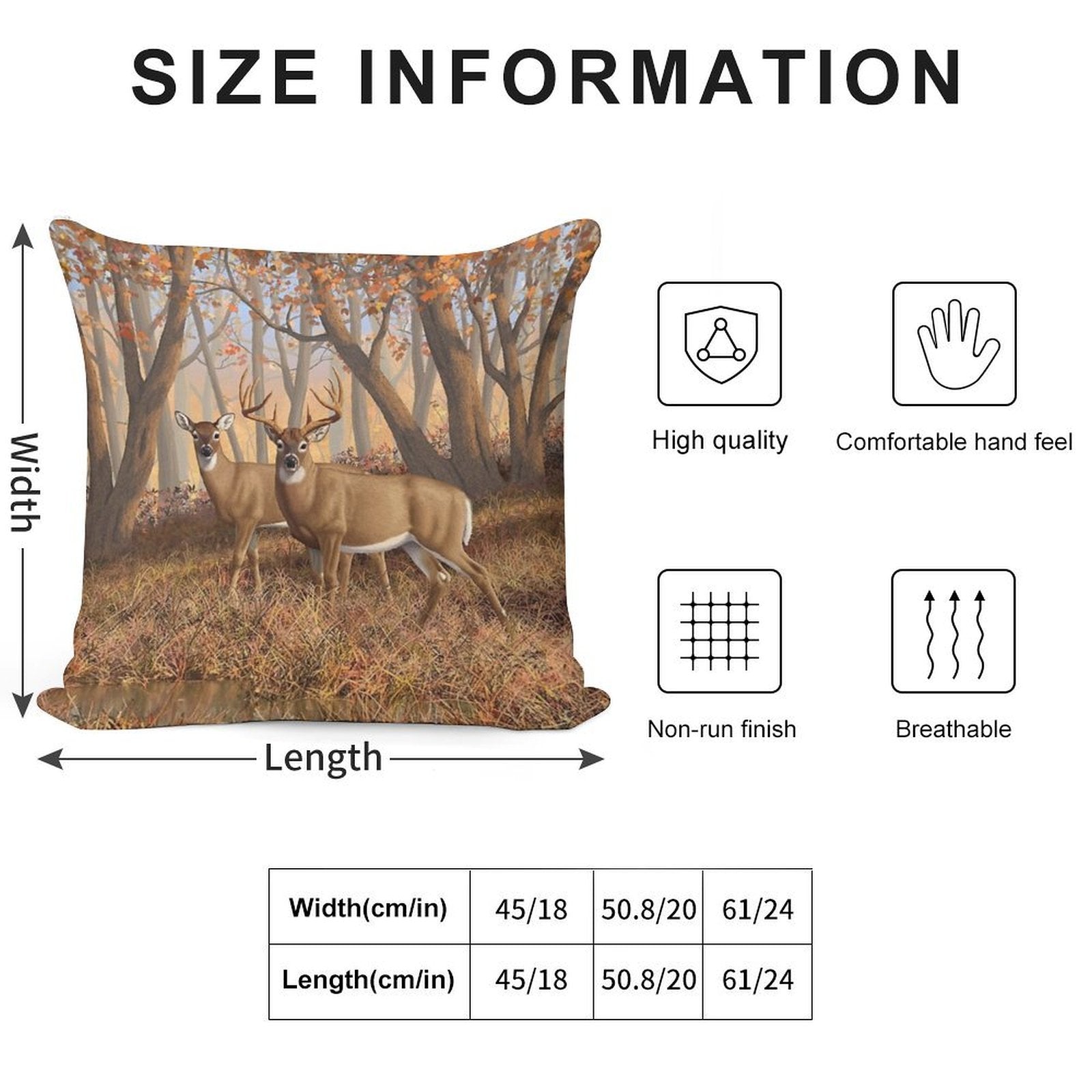 Whitetail Deer Monster Buck And Doe Soft Luxury Feel Throw Pillow