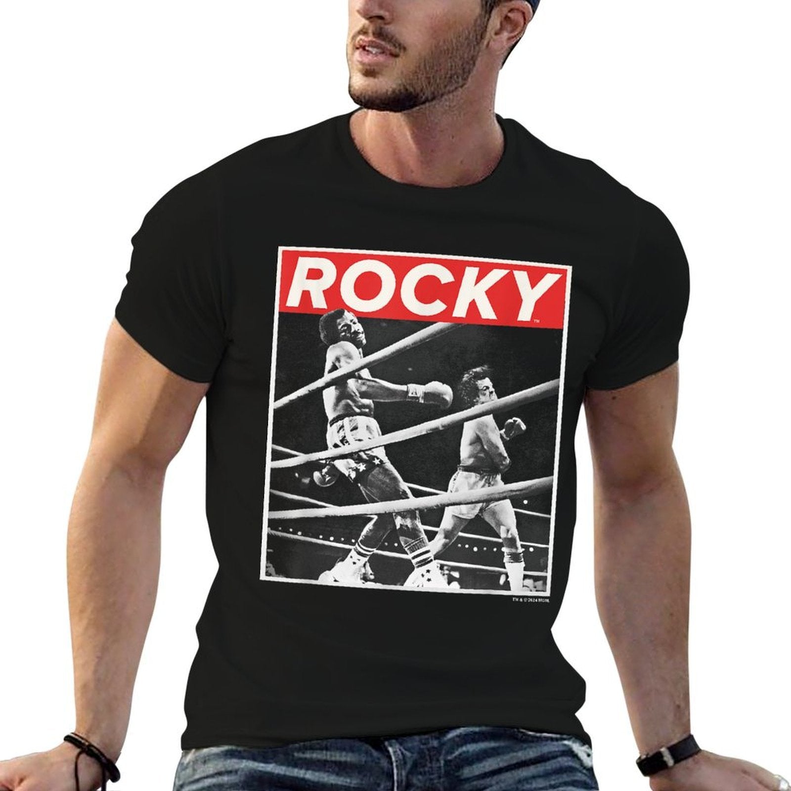 Rocky Savage Punch Apollo Creed Fight Vintage Panel  Odor-resistant T-Shirt