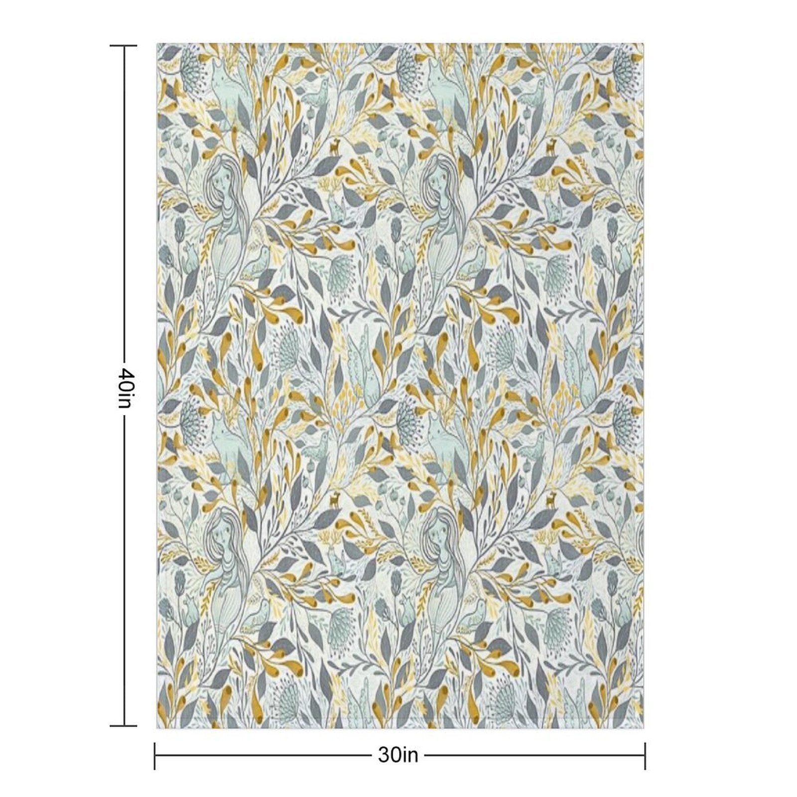 Whimsical Doodle August 2021 Sustainable Throw Blanket