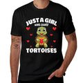 Just A Girl Who Loves Tortoises, Cute Tortoise Lovers  Polyester Blend T-Shirt