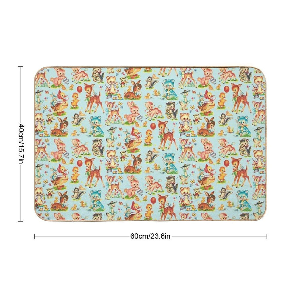 Kitsch Baby Animals  Rapid-Drying Bath Mat