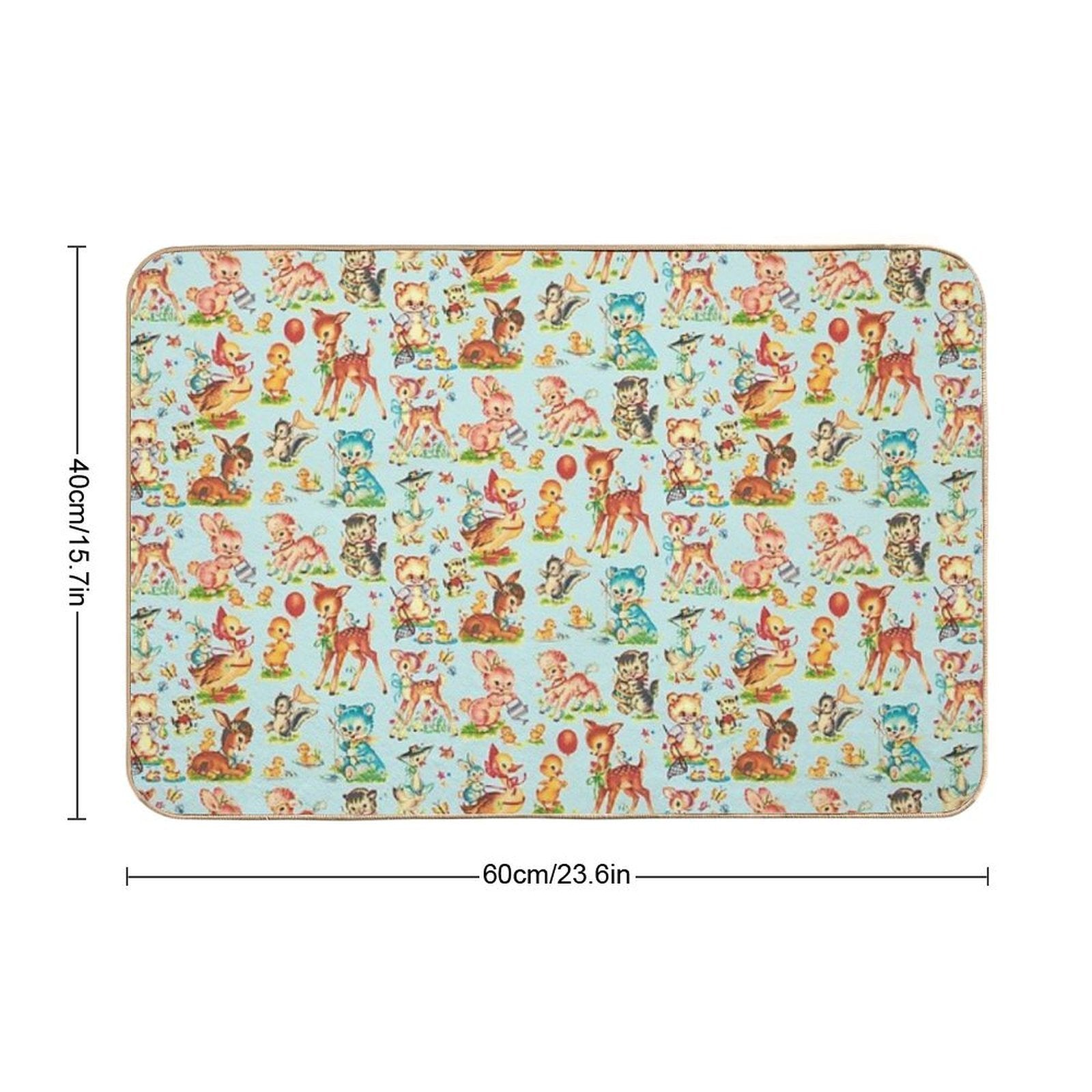 Kitsch Baby Animals  Rapid-Drying Bath Mat