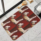 Whippet On Red  Eco-Friendly Bath Mat