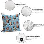 PRISONER CELL BLOCK H - Vintage Style Character Art - Cast Stars Soft Warmth Comfort Throw Pillow
