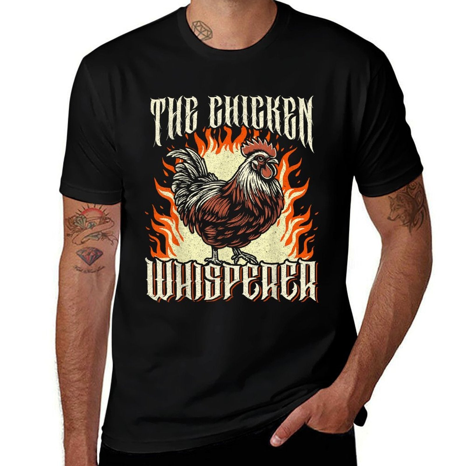 The Chicken Whisperer Funny Chicken Lover Farmer Heavy Metal  Soft T-Shirt