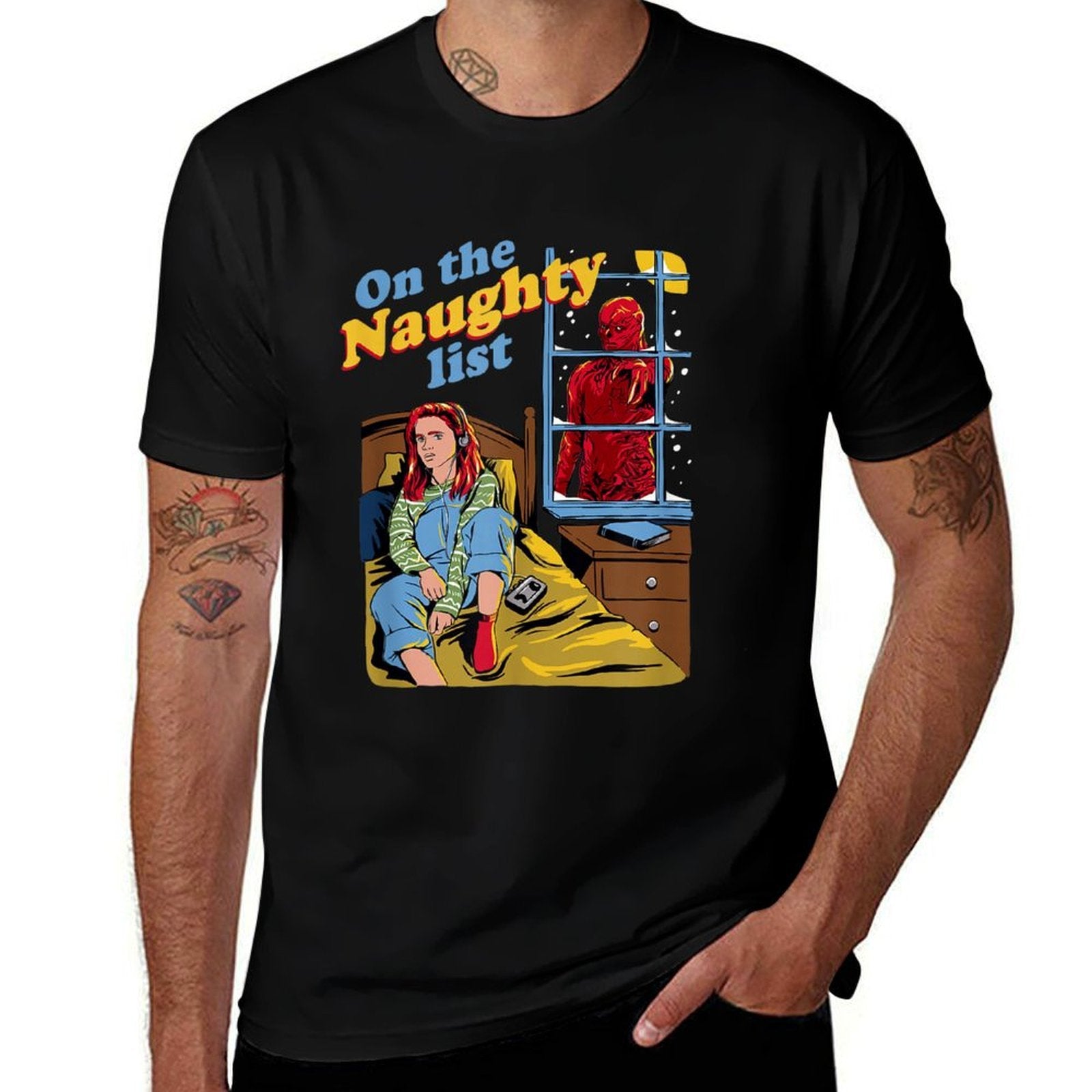 Stranger Things Christmas Max On The Naughty List  Affordable Price T-Shirt