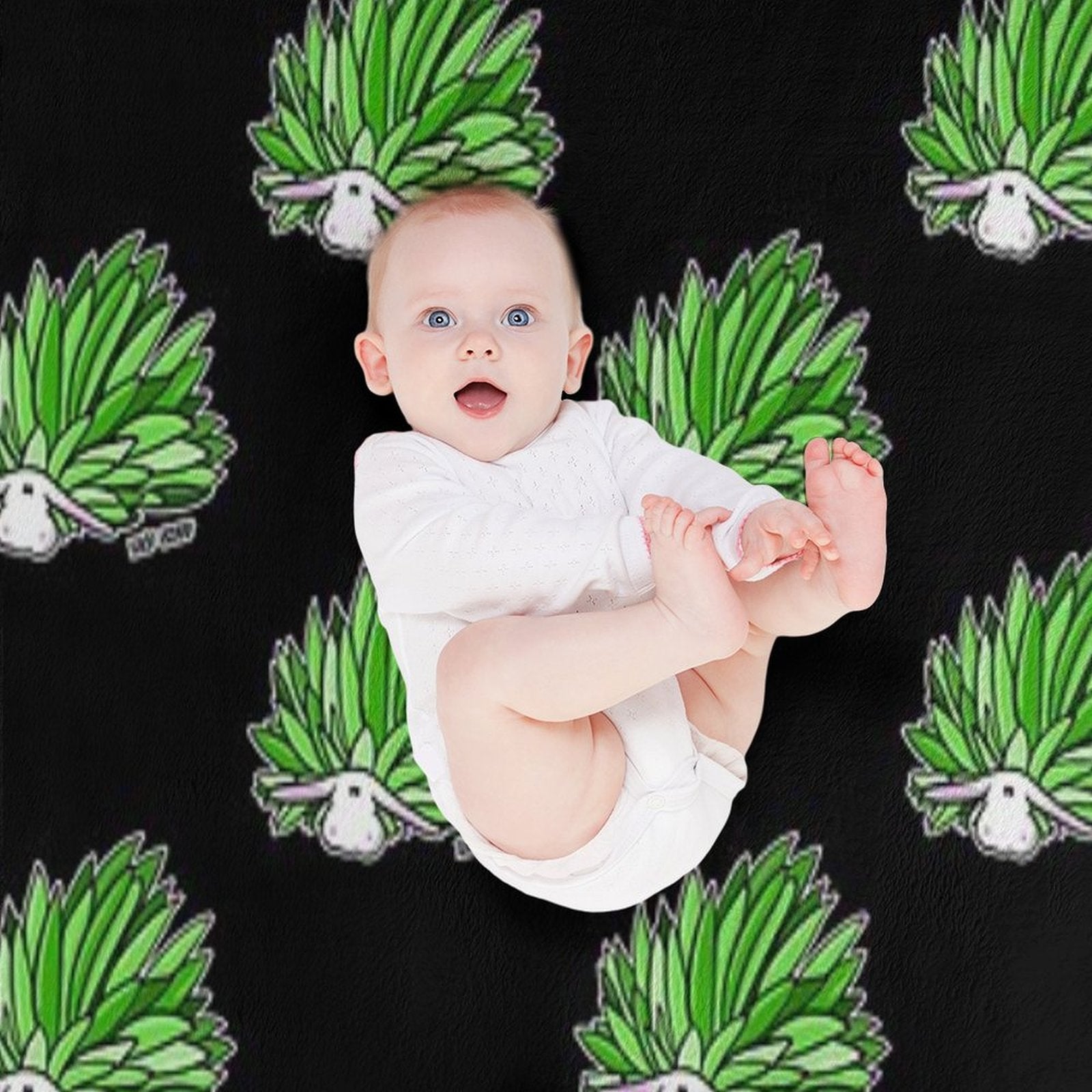 Leaf Sheep Ocean Sea Slug Cute Marine Life Biology Kawaii Graphic Lightweight Throw Blanket