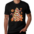 Christmas Tree Cakes Debbie And Gingerbread Cookies Pajamas  Trendy Pattern T-Shirt