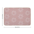 Cute Boho Sun Pattern Bohemian Aesthetic In Muted Colors Pink  Eco-Friendly Bath Mat