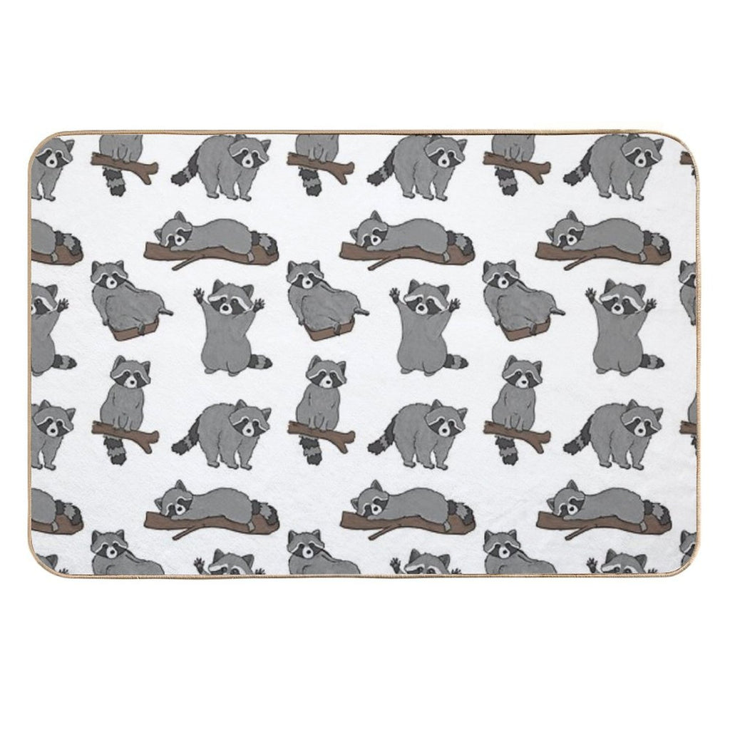 Raccoons  Absorbent Bath Mat