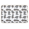 Raccoons  Absorbent Bath Mat