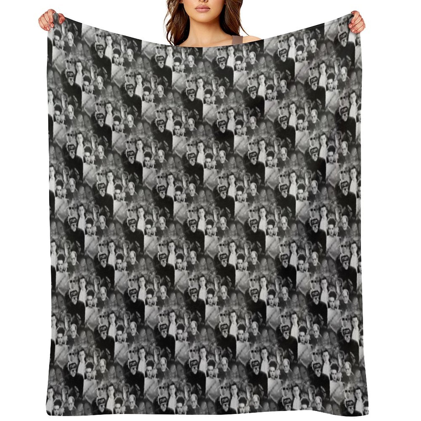 Monsters By Moonlight - Seamless - Updated 7th May 2020 with Better Quality Images. Shrink-resistant Throw Blanket