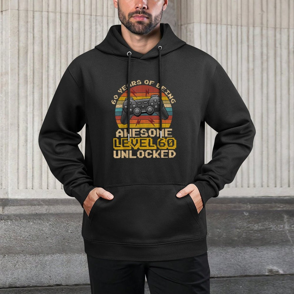 Level 60 Unlocked Funny Video Gamer 60th Birthday Durable Construction Hoodie
