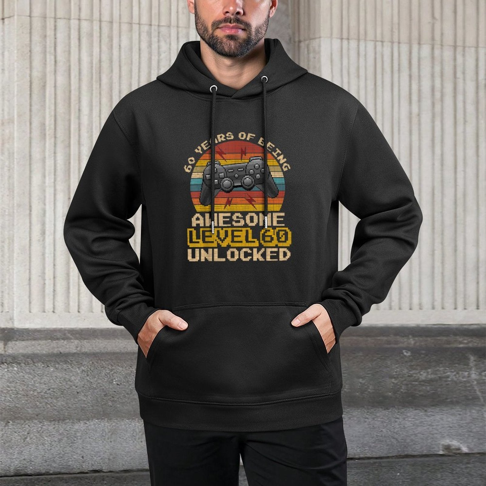 Level 60 Unlocked Funny Video Gamer 60th Birthday Durable Construction Hoodie