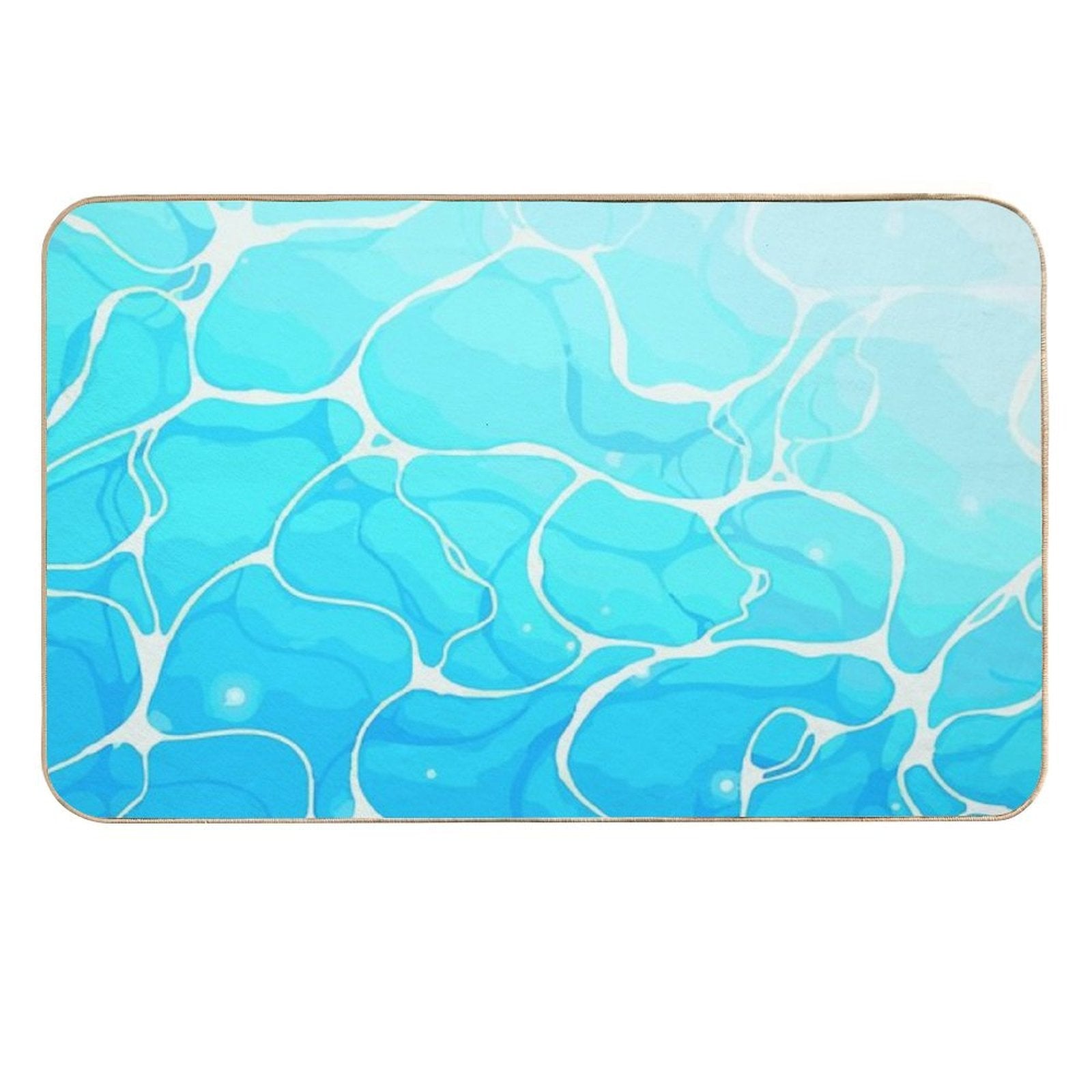 Anime Water Pattern  Slip-Resistant Bath Mat