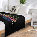 Flutist Vintage Flute Plush Throw Blanket